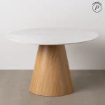 IXIA Mesas De Comedor^Mesa De Comedor Redonda Blanco - Natural 120 X 75 X 120 Cm