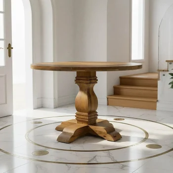 IXIA Mesas De Comedor^Mesa De Comedor Redonda En Madera De Mango 120 X 76 X 120 Cm