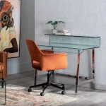 IXIA Mesas De Estudio Y Escritorios Baratos^Mesa De Escritorio De Cristal Transparente 110 X 90 X 56 Cm