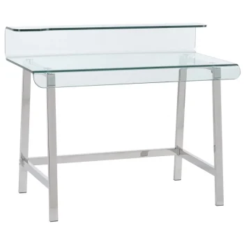 IXIA Mesas De Estudio Y Escritorios Baratos^Mesa De Escritorio De Cristal Transparente 110 X 90 X 56 Cm
