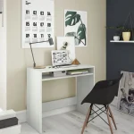 FORES Escritorios Juveniles Minimalistas|Escritorios Juveniles Blancos^Mesa Escritorio Star Blanco Alpes, Con Estante 79 X 78 X43 Cm