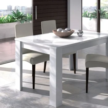 FORES Mesas De Comedor^Mesa Extensible Kendra Blanco Brillo 140 - 190 X 78 X 90 Cm