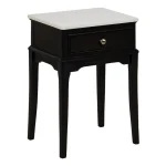 IXIA Mesillas De Noche^Mesilla De Noche 1 Cajón Marmol Negro - Blanco 43 X 61 X 33 Cm