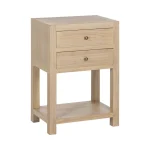 IXIA Mesillas De Noche^Mesilla De Noche 2 Cajones Con Estante Inferior Natural 45 X 66 X 30 Cm