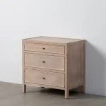 IXIA Mesillas De Noche^Mesilla De Noche 3 Cajones Envejecida Marrón Claro 65 X 65 X 40 Cm