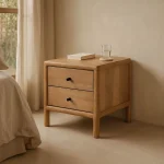 IXIA Mesillas De Noche^Mesilla De Noche En Madera De Mango Macarella 2 Cajones 45 X 45 X 45 Cm