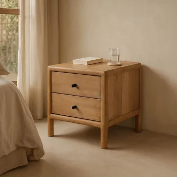 IXIA Mesillas De Noche^Mesilla De Noche En Madera De Mango Macarella 2 Cajones 45 X 45 X 45 Cm