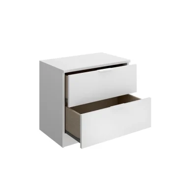 DEKIT Mesillas De Noche^Mesilla De Noche Lago Blanca 2 Cajones 50 X 45,5 X 34 Cm