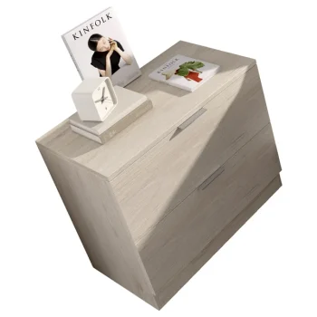 DEKIT Mesillas De Noche^Mesilla De Noche Lago Roble Natural 2 Cajones 50 X 45,5 X 34 Cm