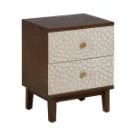 IXIA Mesillas De Noche^Mesita De Noche 2 Cajones Manacor De Madera Tallada 48 X 60 X 36 Cm