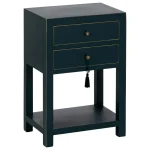 IXIA Mesillas De Noche^Mesita De Noche Azul Madera 45 X 30 X 66 Cm