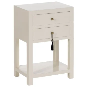 IXIA Mesillas De Noche^Mesita De Noche Blanco Madera 45 X 30 X 66 Cm