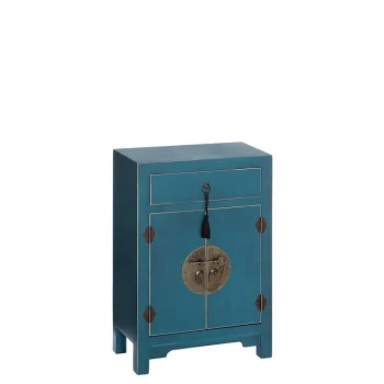 IXIA Mesillas De Noche^Mesita De Noche Con 1 Cajón Y 2 Puertas Oriente, Azul