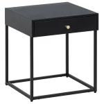 IXIA Mesillas De Noche^Mesita De Noche En Acero Negro 1 Cajón  43 X 50 X 41 Cm