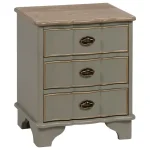 IXIA Mesillas De Noche^Mesita De Noche En Madera Estilo Clásico 3 Cajones Taupe 50 X 60 X 35 Cm