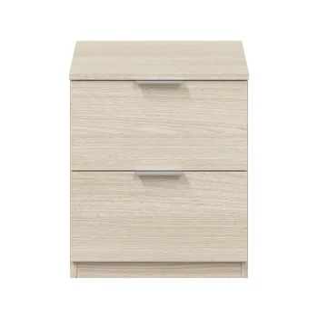 FORES Mesillas De Noche^Mesita De Noche Low Cost Roble 2 Cajones