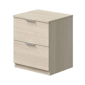 FORES Mesillas De Noche^Mesita De Noche Low Cost Roble 2 Cajones