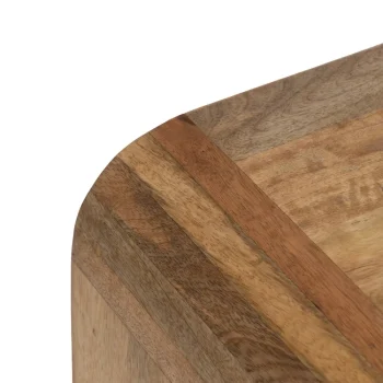 IXIA Mesillas De Noche^Mesita De Noche Redondeada Madera De Mango Natural 41 X 42 X 30 Cm