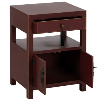 IXIA Mesillas De Noche^Mesita De Noche Teja Madera '' Oriente'' 50 X 40 X 66 Cm