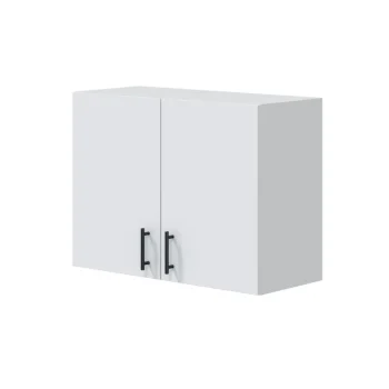 FORES Mueble Auxiliar Cocina^Modulo De Cocina Alto 80 Cm Kira Blanco Brillo 2 Puertas 80 X 59 X 34 Cm