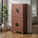 IXIA Armario Salón^Mueble Alto Auxiliar 4 Puertas 3 Cajones ''Oriente'' Moka 63 X 131 X 33 Cm