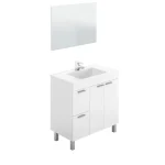 FORES Muebles De Lavabo^Mueble Baño 80 Cm Económico Barcelona Aktiva Con Espejo