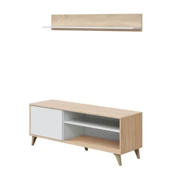FORES Muebles De Salón^Mueble Para TV Con Estante Kikua Roble - Blanco