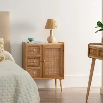 IXIA Recibidores^Mueble Recibidor Samir 3 Cajones 1 Puerta Natural - 60 X 75,5 X 35 Cm