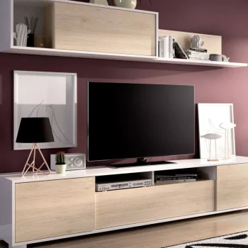 DEKIT Muebles De Salón^Mueble Salón Ken Blanco-roble Natural