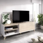DEKIT Muebles De Salón^Mueble Television Ness Blanco - Natural 155 X 43 X 47 Cm