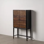 IXIA Muebles De Salón^Mueble TV En Madera De Mango Arlet Marrón - Negro 160 X 50 X 40 Cm