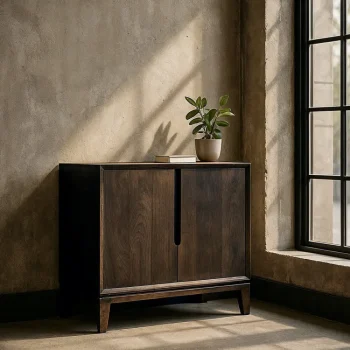 IXIA Recibidores^Recibidor  de Madera De Mango Marrón 4 Puertas Kilian 100 X 85 X 40 Cm