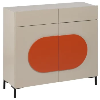 IXIA Recibidores^Recibidor De Madera Necto Con 2 Cajones Y 2 Puertas Taupe - Naranja 90 X 85,5 X 32 Cm