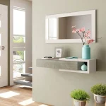 FORES Recibidores^Recibidor Noon Blanco Artik Y Roble Alaska 95 X 19 X 26 Cm