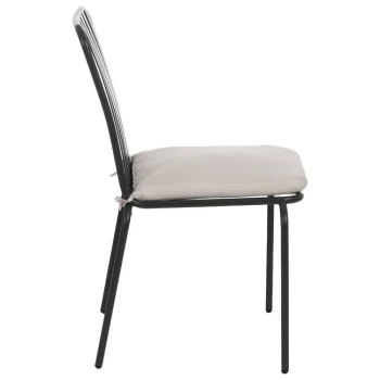 IXIA Sillas De Jardín^Sillá Metálica Apilable Para Jardín Antracita 52 X 87 X 57 Cm