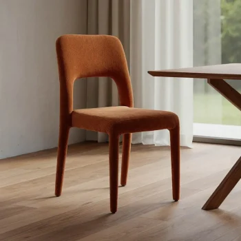 IXIA Sillas Tapizadas^Silla Apilable Tapizada Marrón 47 X 87 X 61 Cm