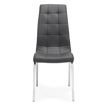 NAKURA Sillas Tapizadas^Silla Comedor Alexia Símil Piel Gris Oscuro 42 X 96 X 55 Cm