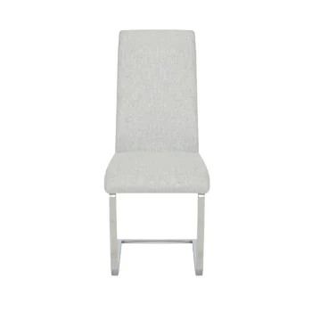 NAKURA Sillas Tapizadas^Silla Comedor Tapizada Tela Gris Claro Camila 46 X 105 X 54 Cm