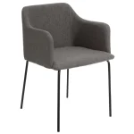 IXIA Sillas Tapizadas^Silla Con Brazos Tapizado Gris - Negro 52,5 X 77 X 53 Cm