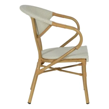 IXIA Sillas Metálicas^Silla De Aluminio Con Brazos Tapizado Aguamarina 57 X 82 X 58,5 Cm