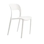 VELASCO Sillas De Cocina|Sillas De Cocina^Silla De Cocina Apilable Polipropileno Blanco Mate Roma 45 X 83 X 55 Cm