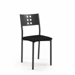 VELASCO Sillas De Cocina|Sillas De Cocina^Silla De Cocina Armazón Metálico Negro Zamora 38 X 86 X 47 Cm