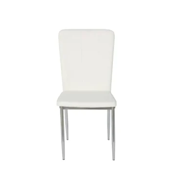 NAKURA Sillas Tapizadas^Silla De Comedor Almería Tapizada PU Blanco 44 X 91,5 X 47 Cm