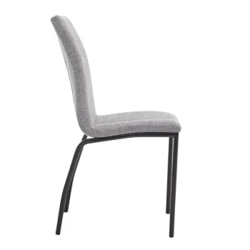 NAKURA Sillas Tapizadas^Silla De Comedor Ariza Tapizado Repelente Al Agua Gris - Negro 43 X 95 X 56 Cm