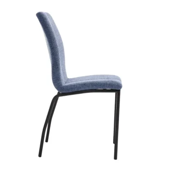 NAKURA Sillas Tapizadas^Silla De Comedor Ariza Tapizado Repelente Al Agua Azul - Negro 43 X 95 X 56 Cm