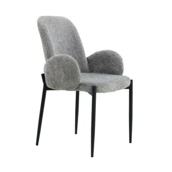 NAKURA Sillas Tapizadas^Silla De Comedor Beca Tapizado Tela Gris 57 X 88 X 60 Cm