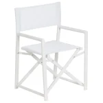 IXIA Sillas De Jardín|Sillas Plegables^Silla De Comedor Director Blanco Aluminio - TEXTILENO 56 X 53 X 84 Cm