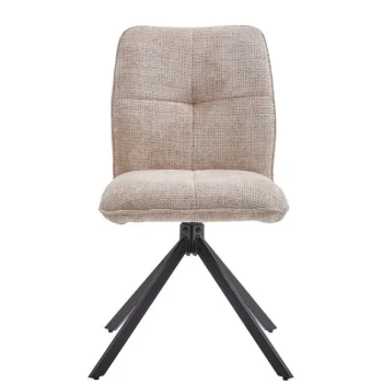NAKURA Sillas Tapizadas^Silla De Comedor Giratoria Gala Tapizado Beige 47 X 52 87 Cm
