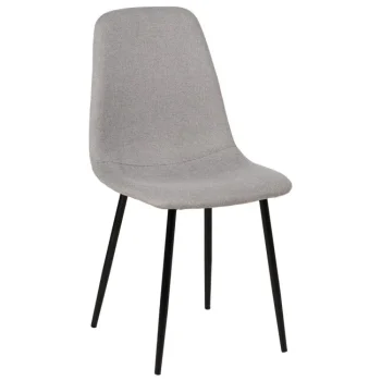 IXIA Sillas Tapizadas^Silla De Comedor Gris Tejido - Metal Salón 43 X 52 X 87 Cm