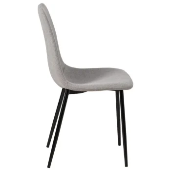 IXIA Sillas Tapizadas^Silla De Comedor Gris Tejido - Metal Salón 43 X 52 X 87 Cm
